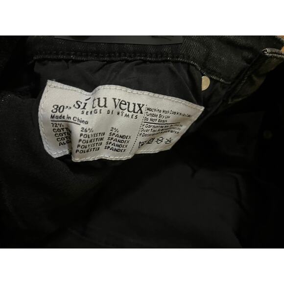 Si Tu Veux Marc Jeans Black Wash Superstack Mens Size 30 - Picture 5 of 5